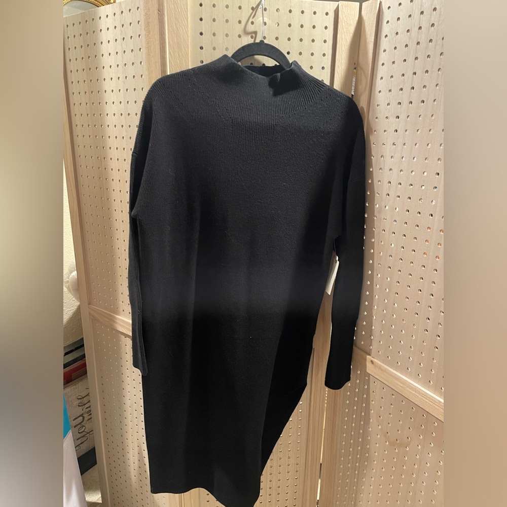 Anthropologie NWT Knit Mock Neck Sweater Dress w/slit Size M